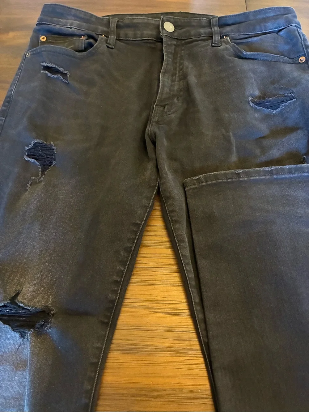 American Eagle Outfitters Black Distressed  Jeans